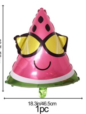 Sliced Watermelon Shaped Foil Balloon with Cool Sunglasses