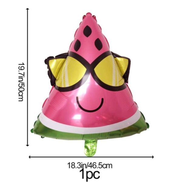 Sliced Watermelon Shaped Foil Balloon with Cool Sunglasses