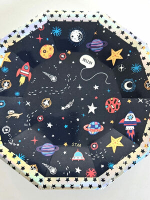 Space Party Paper Plates 8 Piece