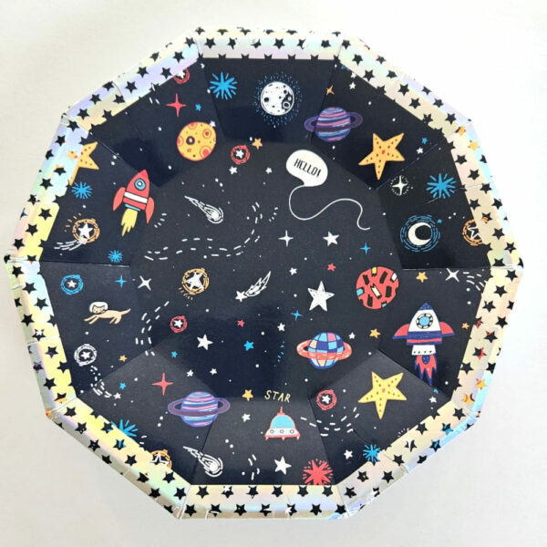 Space Party Paper Plates 8 Piece