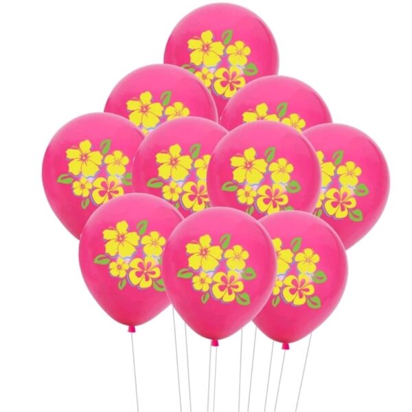 Tropical Flowers Latex Balloons