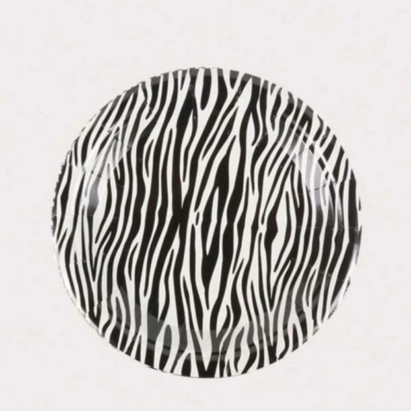 Zebra Striped Party Paper Plates