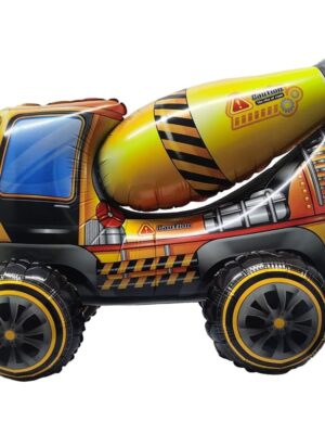 4D Cement Mixer Standing Foil Balloon