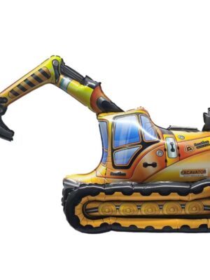 4D Excavator Standing Foil Balloon