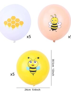 Bee Latex Balloons 15 Piece