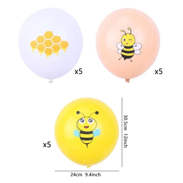Bee Latex Balloons 15 Piece