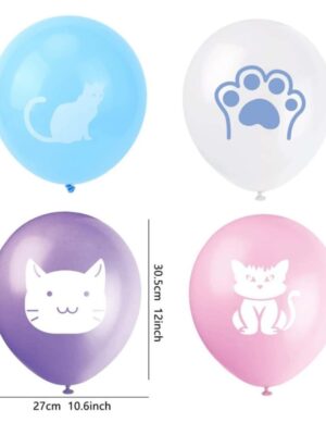 Cat Themed Latex Balloons