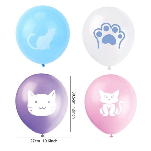 Cat Themed Latex Balloons