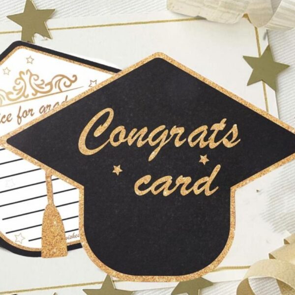 Congrats Grad Hat Wishing Card