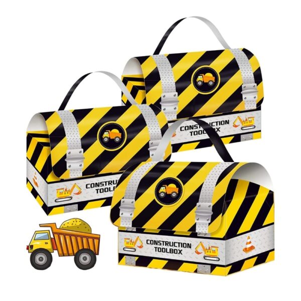 Construction Tool Favor Boxes 8 Piece