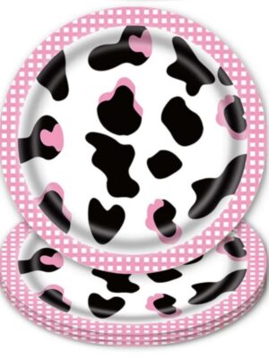 Cow Skin Print Party Plates 8 Piece