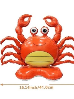 Crab Shaped Standing Foil Balloon
