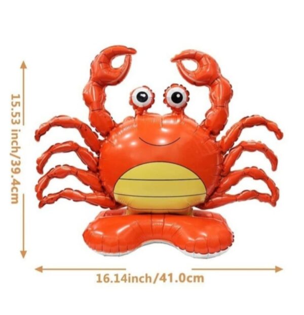Crab Shaped Standing Foil Balloon