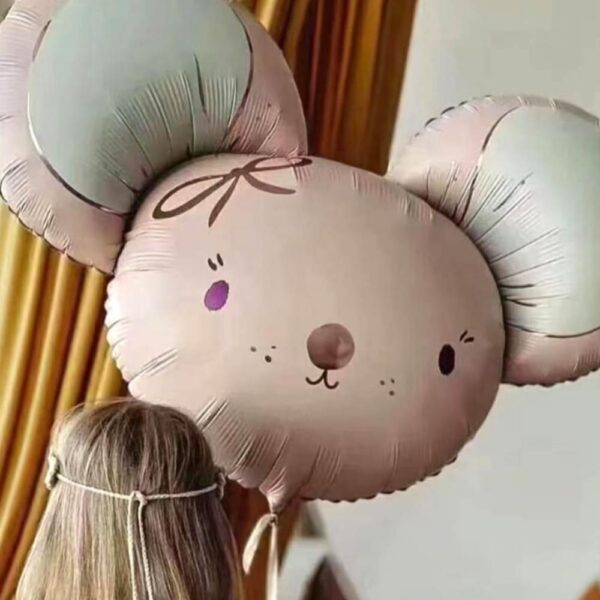 Cute Pink Mouse Shaped Foil Balloon