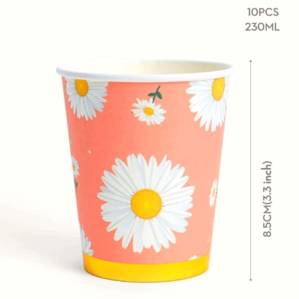 Daisy Party Paper Cups