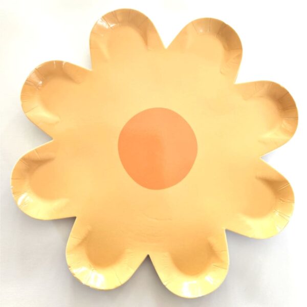 Daisy Shaped Paper Plates 10 Piece