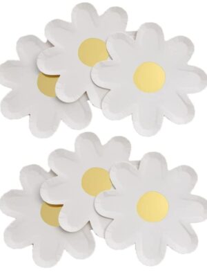 Daisy Shaped Paper Plates 10 Piece