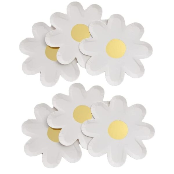 Daisy Shaped Paper Plates 10 Piece
