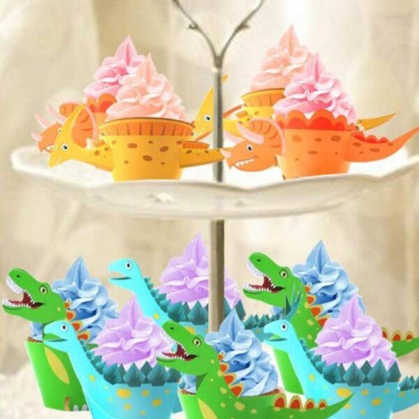 Dinosaur Cut Out Cupcake Wrappers