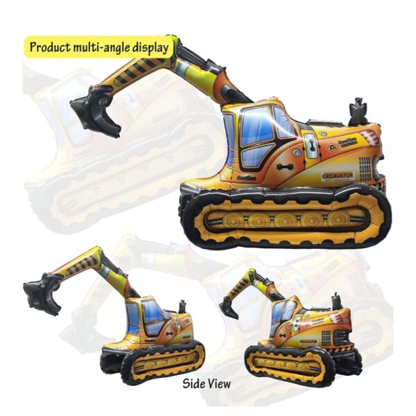 Excavator Standing Foil Balloon