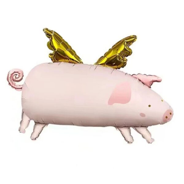 Flying Pig With Gold Wings