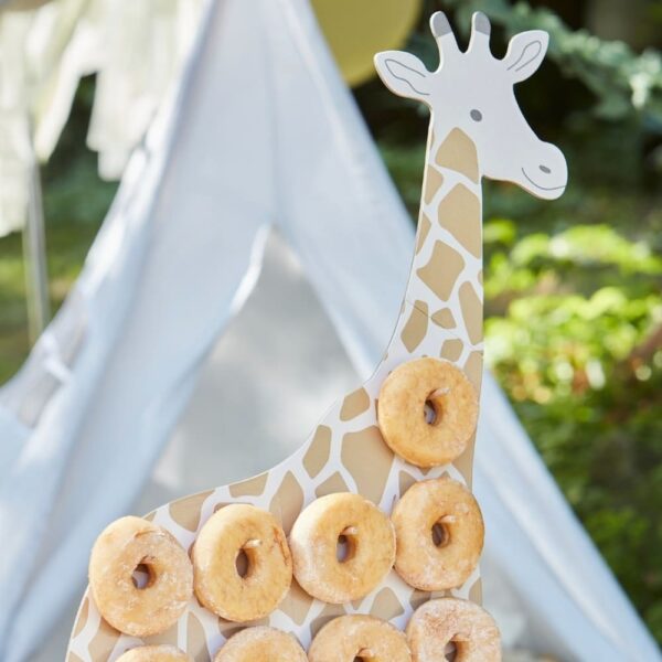 Giraffe Donut Stand With Tissue Tassel Tail