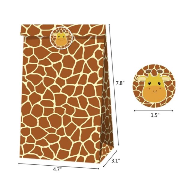 Giraffe Skin Print Party Favor Bag