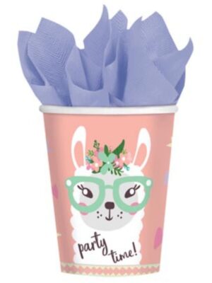 LLama Party Time! Paper Cups 8 Piece