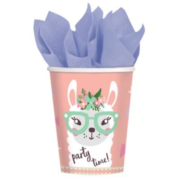 LLama Party Time! Paper Cups 8 Piece