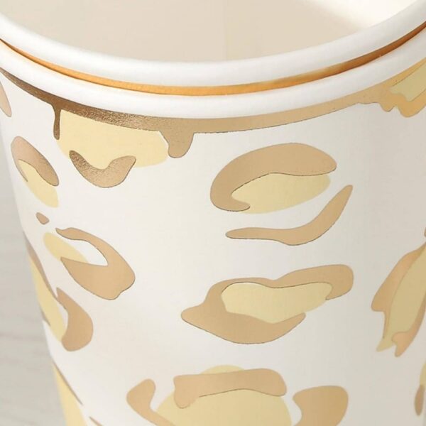 Leopard Skin Print Paper Cups 10 Piece