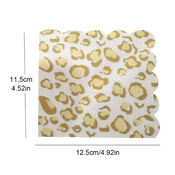 Leopard Skin Print Scalloped Shaped Napkins