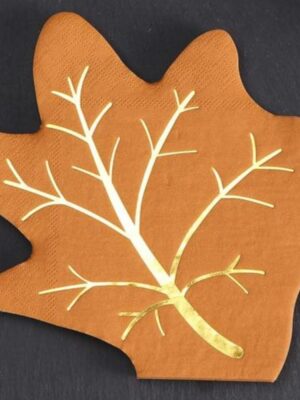Maple Leaf Shaped Napkins 16 Piece
