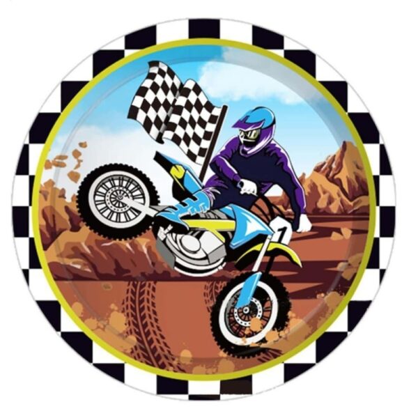 Motorbike Racing Themed Party Paper Paper Plates