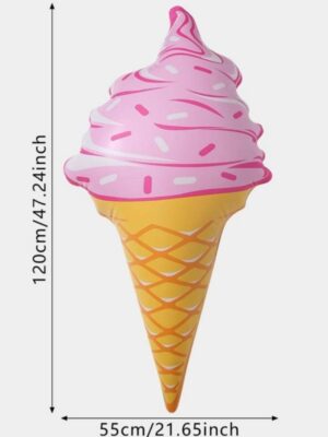 Pink Ice Cream Swirl Shaped Foil Balloon