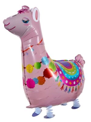 Pink Llama Shaped Walking Balloon