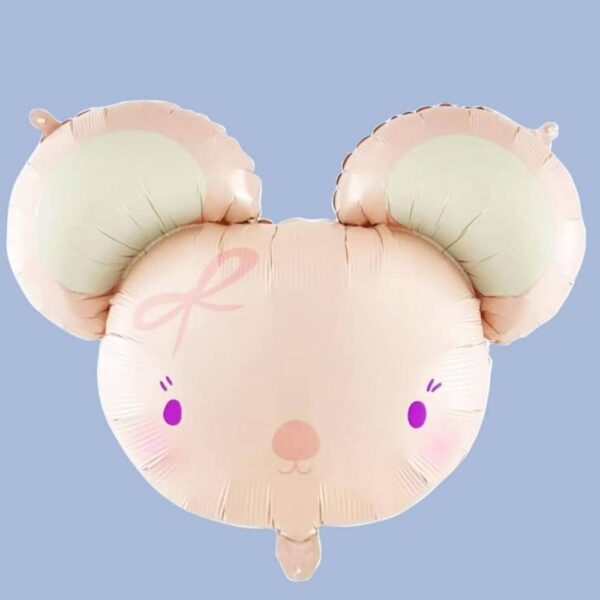 Pink Mouse Shaped Foil Balloon