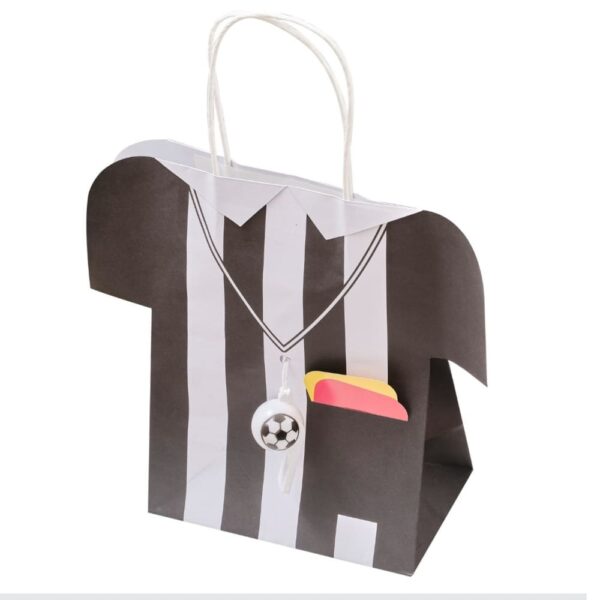 Referee Shirt Party Bags 5 Piece. Soccer Party Favor