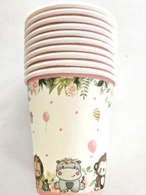 Safari Cute Pink Party Cups