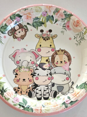 Safari Girl Party Paper Plates