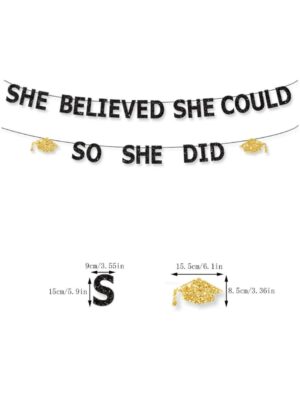 She Believed She Could So She Did! Graduation Banner