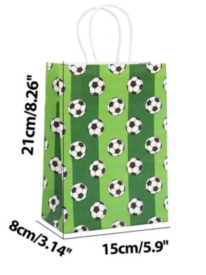 Soccer Favor Party Paper Bags With Handle 5 Piece