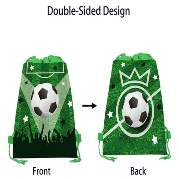 Soccer Party Drawstring Bags Double Sided Design