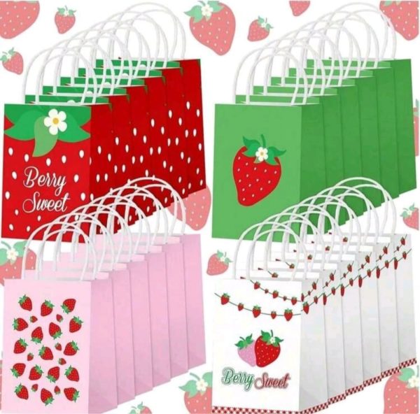Strawberry Party Favor Bags Strawberry Party Supplies