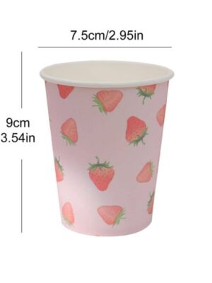 Strawberry Party Paper Cups 10 Piece