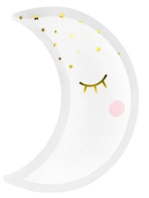 Twinkle Twinkle Litte Star Moon Shaped Paper Plates