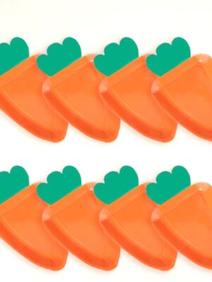 Carrot Shaped Paper Plates 8 Piece (1)