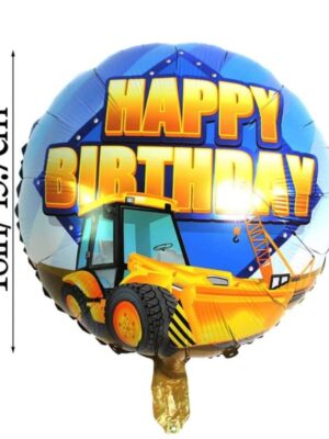 Construction Happy Birthday Foil Balloon
