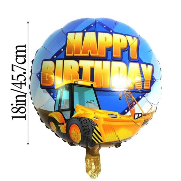 Construction Happy Birthday Foil Balloon