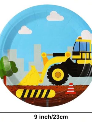 Construction Themed Paper Paper Plates 8 Piece