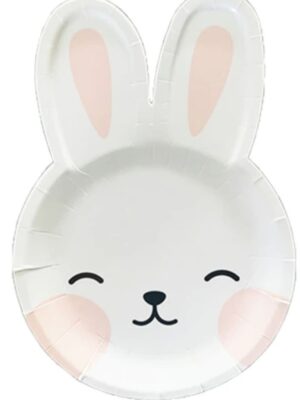Cute Bunny Shaped Paper Plates